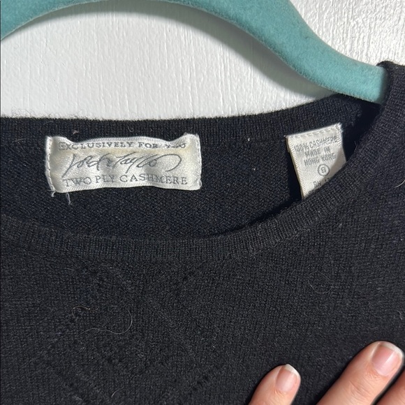 Lord & Taylor Black Crew Neck Sweater - Picture 2 of 6